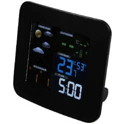 Station météo Homday noir avec écran en couleur*Gifi New