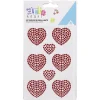 Gifi Sticker 3D brillant en forme de coeur 8 pièces