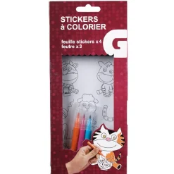 Gifi Stickers à colorier + 3 feutres