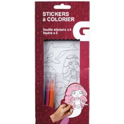 Gifi Stickers à colorier + 3 feutres