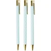 Stylo bille x 3 de couleur bleue et or*Gifi Discount