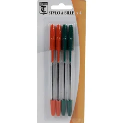Stylo bille x4 rouge et vert*Gifi New
