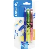 Stylo FriXion roller ball effaçable 1x bleu 2x rose et jaune lumineux*Gifi Discount