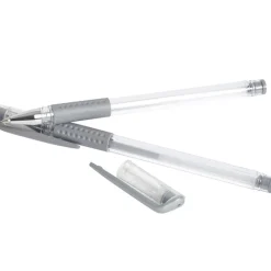 Stylo gel argenté x2*Gifi Sale