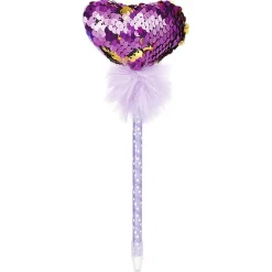 Stylo pompon et coeur sequin H22cm*Gifi