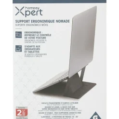 Support Homday X-Pert pour ordinateur portable et tablette noir*Gifi Online