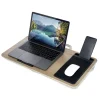 Support nomade pour ordinateur portable marron clair L57xl30xH7,5cm*Gifi New