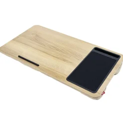 Support pour ordinateur portable nomade bois naturel 57x30xH5cm*Gifi Clearance