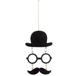 Gifi Suspension chapeau lunettes moustache noir