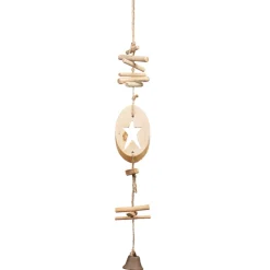 Gifi Suspension cloche et déco bois Noël