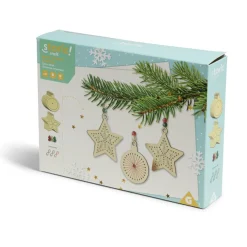 Gifi Suspension de Noël en bois à broder x10
