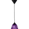 Gifi Suspension en verre strié violet