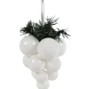 Gifi Suspension grappe boule de Noël blanche