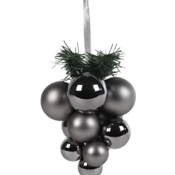 Gifi Suspension grappe boule de Noël grise