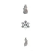 Gifi Suspension guirlande flocons bonhomme de neige gris argenté
