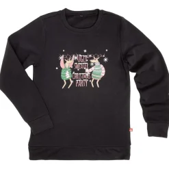 Outlet Gifi Sweat de Noël femme Ugly sweater Christmas Party noir