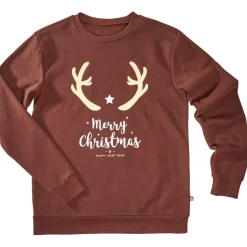Online Gifi Sweat de Noël homme Merry Christmas Happy New Year marron