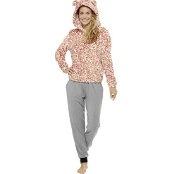 Hot Gifi Sweat pyjama léopard pour adulte Taille S/M ou L
