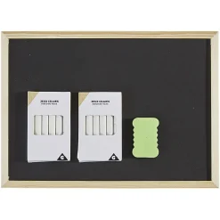 Tableau ardoise bois avec craie et éponge*Gifi