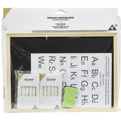 Tableau ardoise bois avec craie et éponge*Gifi