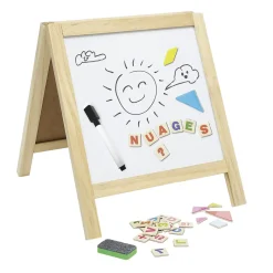 Gifi Jeux Créatifs<Tableau ardoise bois 1 côté magnétique 1 côté craie L26,5xH32cm