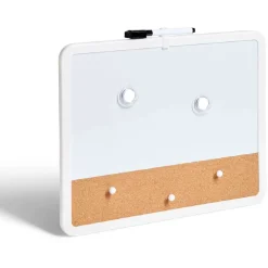 Gifi Tableau blanc avec surface en bois 33,7x28,1 cm