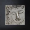 Gifi Tableau déco Bouddha noir argenté