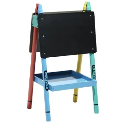 Gifi Tableau double face enfant multicolore design crayons