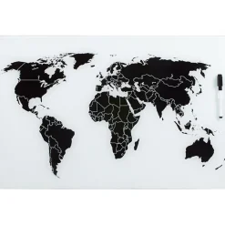 Gifi Tableau mémo verre carte du monde
