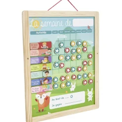 Gifi Tableau organisation enfant activités responsabilités en bois
