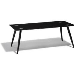 Gifi Table basse Gaby verre trempé noir h. 50 cm