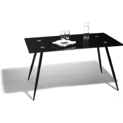 Gifi Table basse Gaby verre trempé noir h. 76 cm