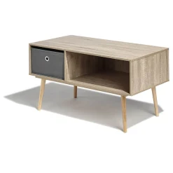 Gifi Table basse naturelle Bilbao 1 tiroir et 1 niche