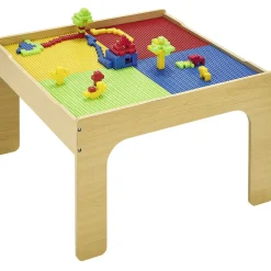 Gifi Jeux D'Imagination Et D'Imitation<Table d'activité 2en1 circuit avec train et construction brique bois