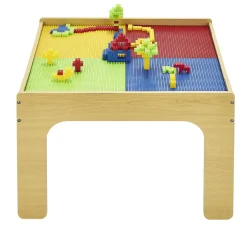 Gifi Jeux D'Imagination Et D'Imitation<Table d'activité 2en1 circuit avec train et construction brique bois