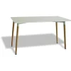 Gifi Table repas Bergen blanc 6 couverts