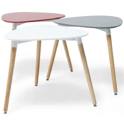 Gifi Table scandinave pieds bois naturel