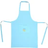 Gifi Tablier avec poche bleu turquoise design macaron