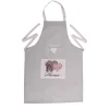 Gifi Tablier avec poche gris et rose