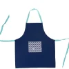 Hot Gifi Tablier bleu et blanc motifs poissons