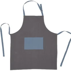Outlet Gifi Tablier de cuisine en coton gris