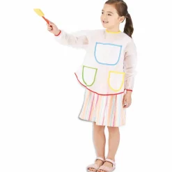 Gifi Tablier de peinture enfant imperméable manches longues 3 poches