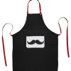 Gifi Tablier torchon et gant de cuisine design moustaches