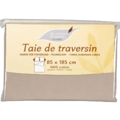 Gifi Taie de traversin taupe 85x185