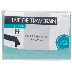 Gifi Taie de traversin vert d eau