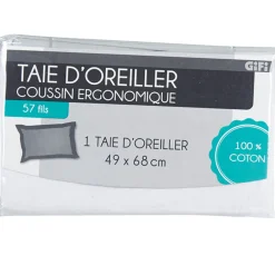 Gifi Taie d oreiller coussin ergonomique blanc