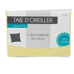 Gifi Taie d oreiller jaune