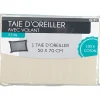 Gifi Taie oreiller ficelle avec volant