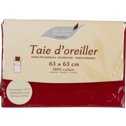 Gifi Taie oreiller rouge 63x63