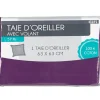 Gifi Taie oreiller violet avec volant